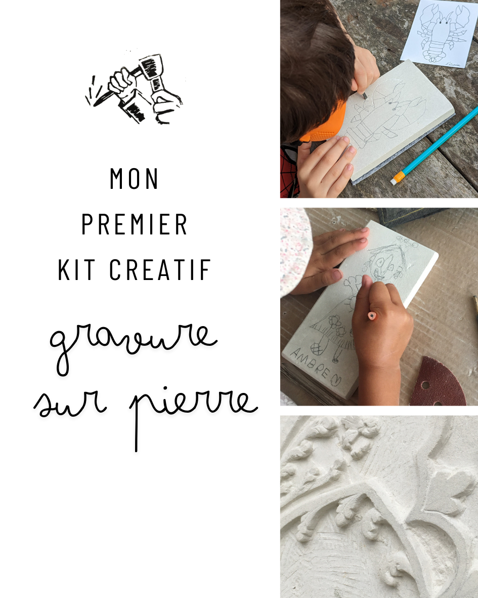 kit créatif ma plaque à graver en pierre